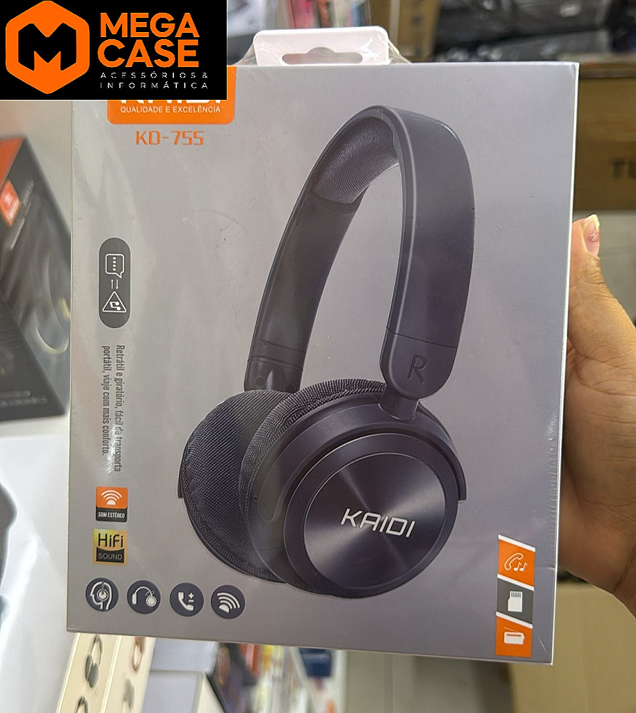 Fone de Ouvido Bluetooth KAIDI KD-755