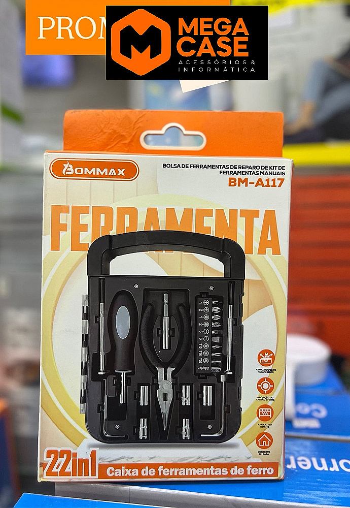 Kit de Ferramentas Bommax BM-A117 22 em 1