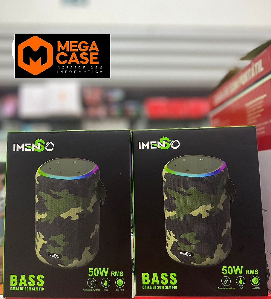 Caixa de Som Bluetooth IMENSO BASS 50W