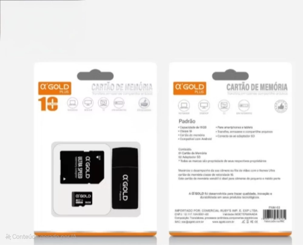 Cartão de Memória com Adaptador α’GOLD