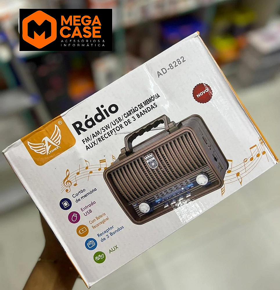 Rádio Portátil Atomer AD-8282