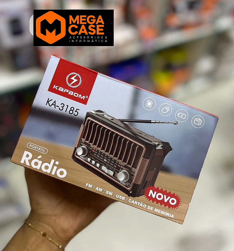 Rádio Portátil Kapbom KA-3185