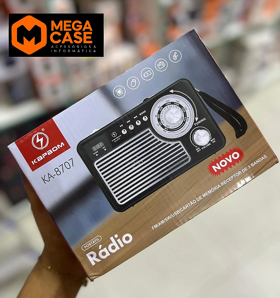 Rádio Portátil Kapbom KA-8707