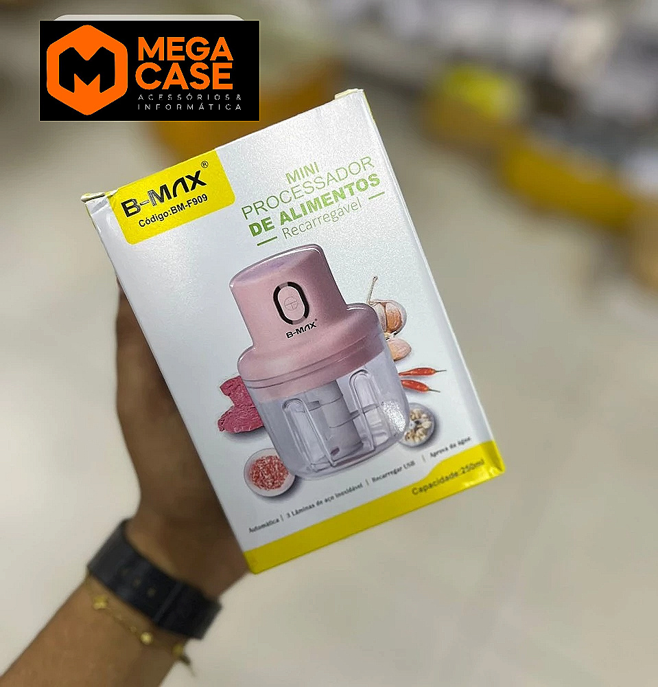 Mini Processador de Alimentos Recarregável B-MAX BM-F909