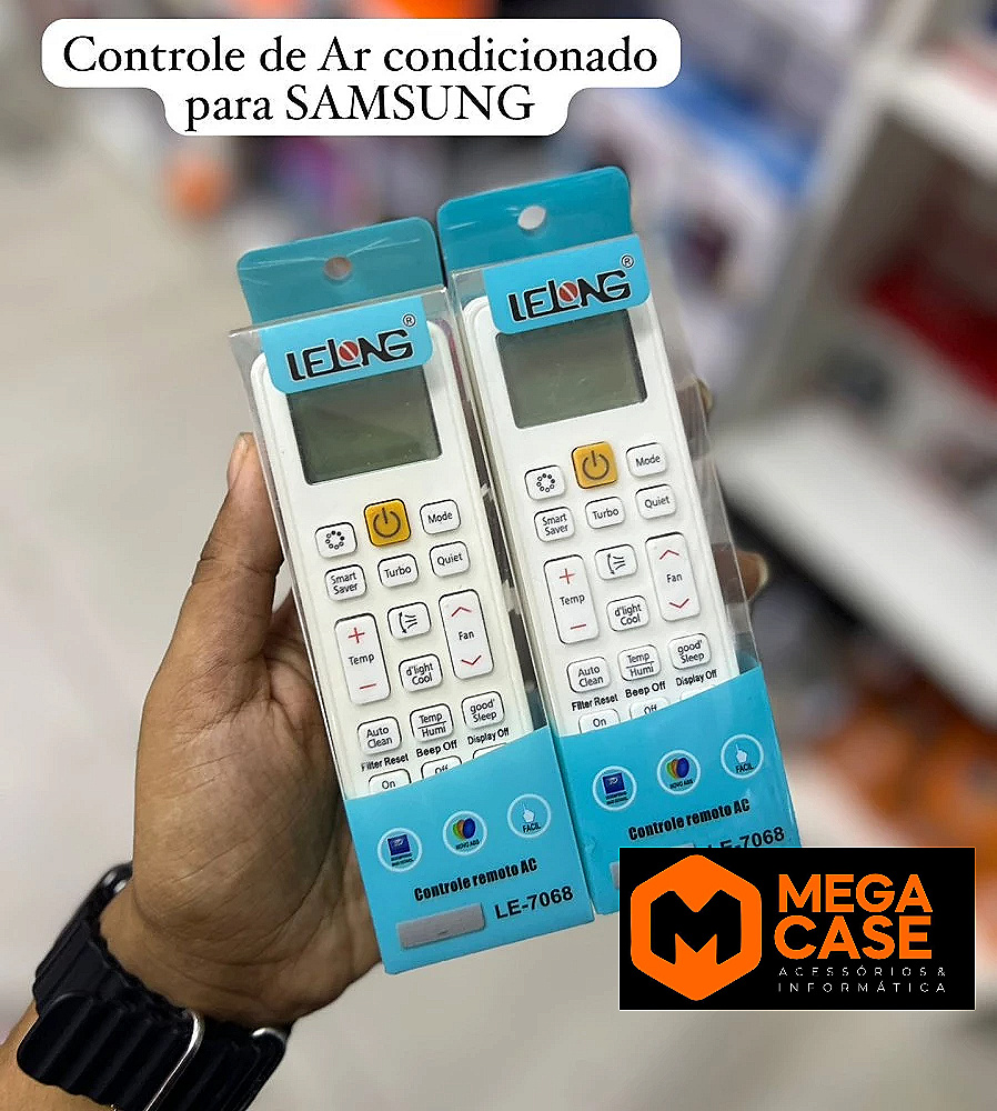 Controle Remoto Universal Ar Condicionado Samsung Lelong LE-7068