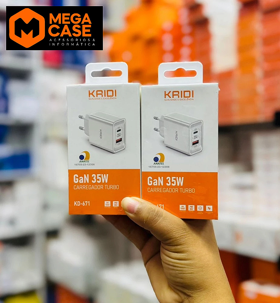 Carregador Turbo GaN 35W Kridi KD-671
