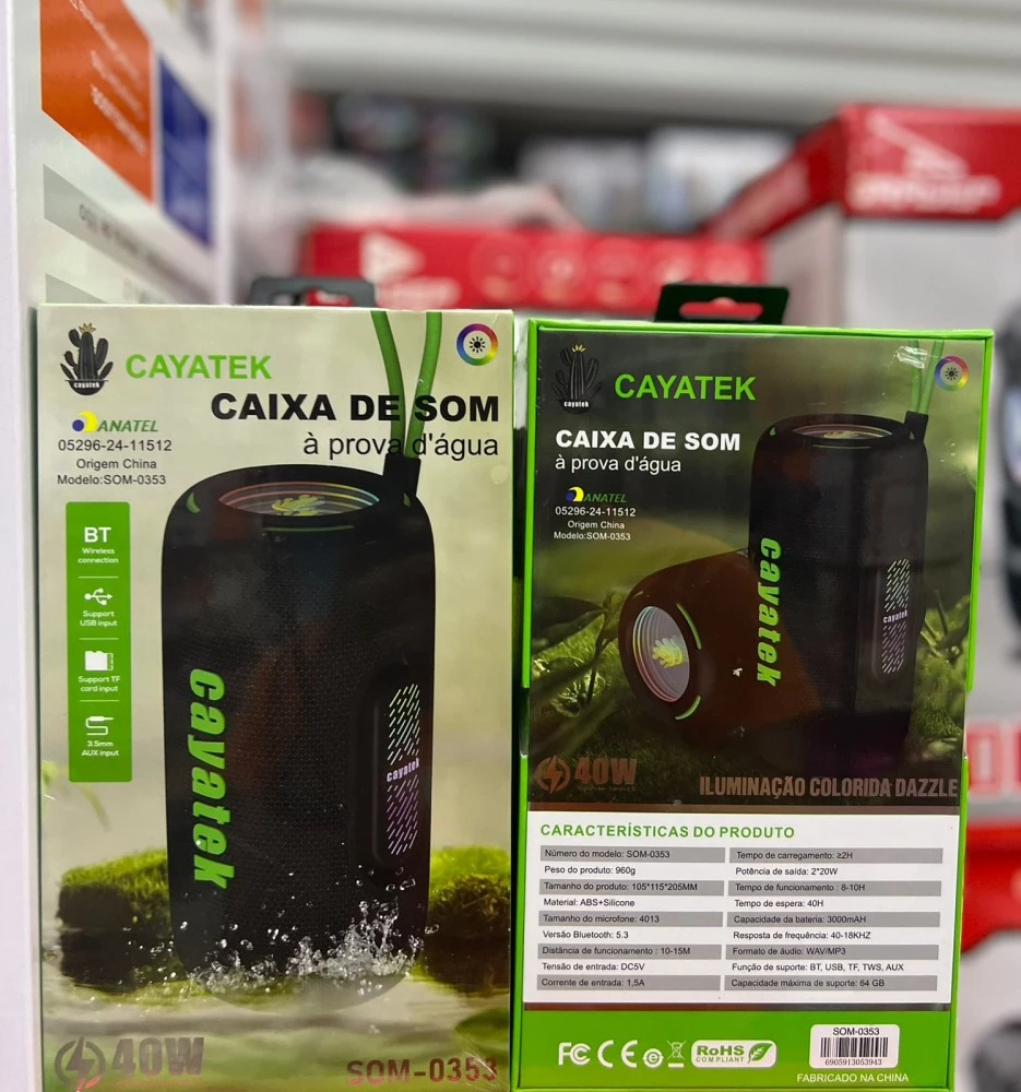 Caixa de som à prova d'água Cayatek SOM-0353