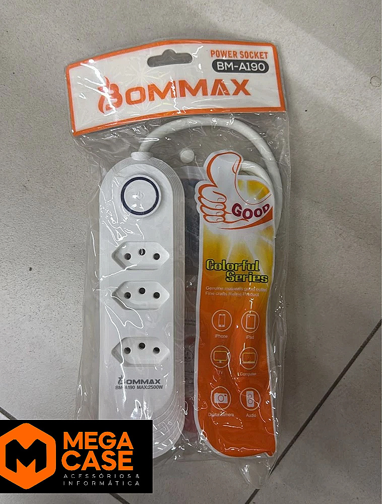 Extensão Elétrica Bommax BM-A190 3 Tomadas