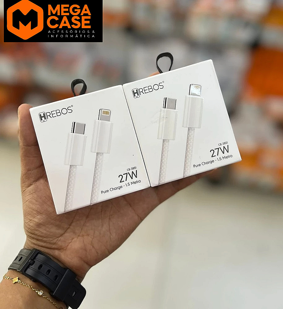 Cabo iPhone Hrebos CB-385I 27W 1,5 Metros