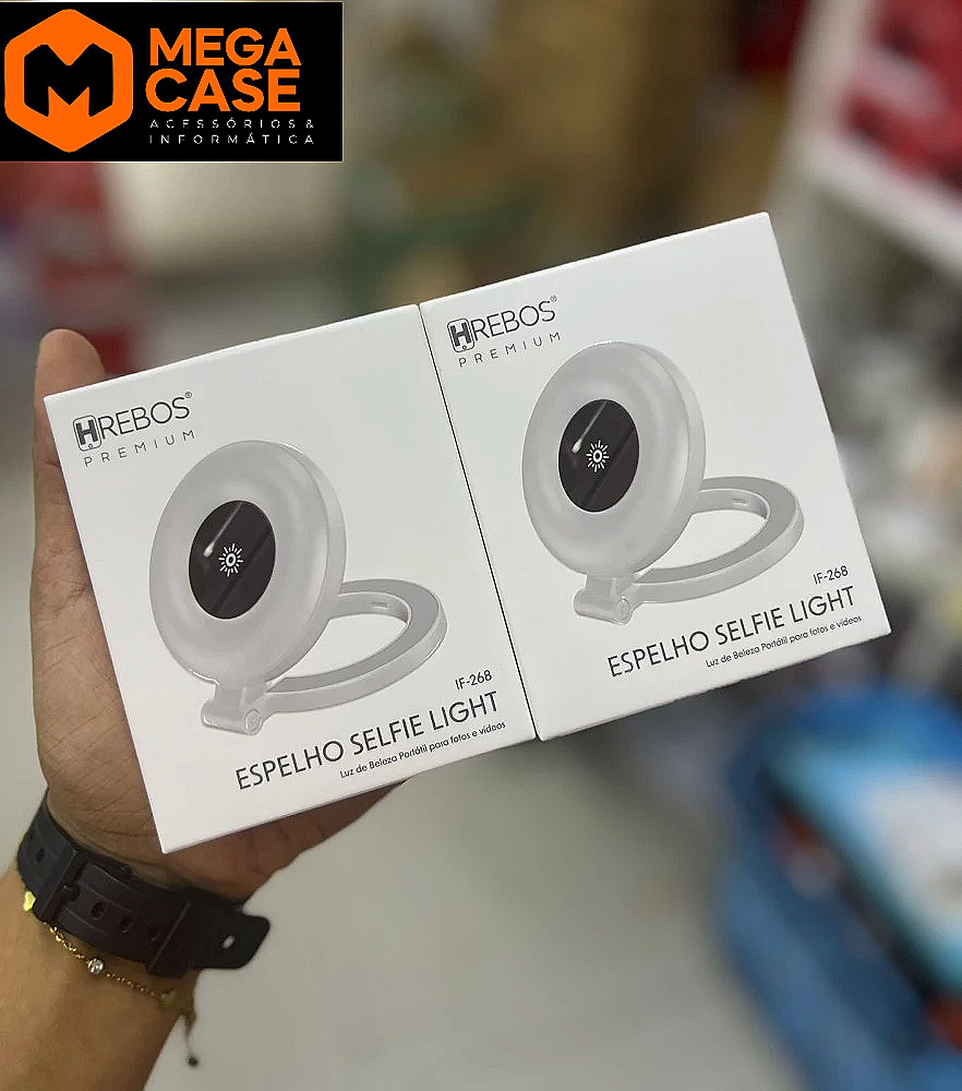 Espelho Selfie Light Hrebos IF-268
