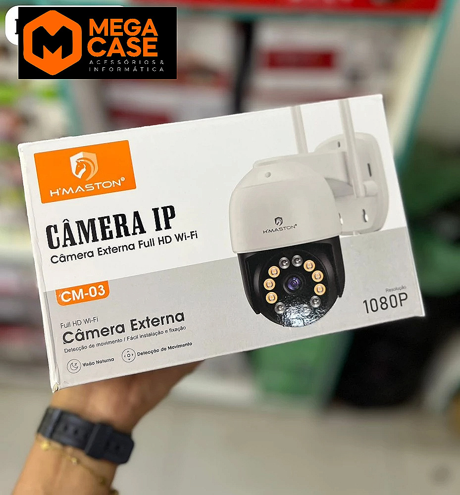 Câmera IP H'maston CM-03 Externa Full HD Wi-Fi