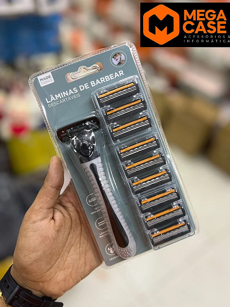 Kit de Barbear com 10 Lâminas