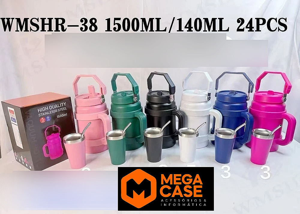 Garrafa térmica 1500ml + copo 140ml WMSHR-38