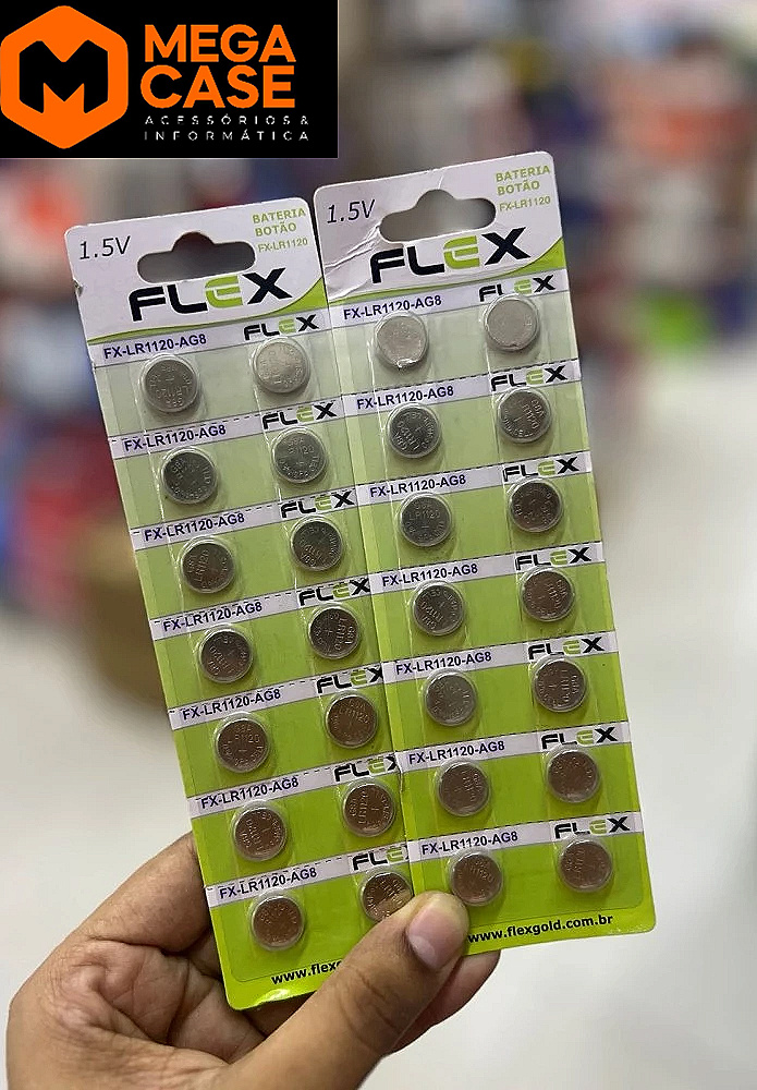 Bateria Botão 1,5V Flex FX-LR1120-AG8 (cartela)