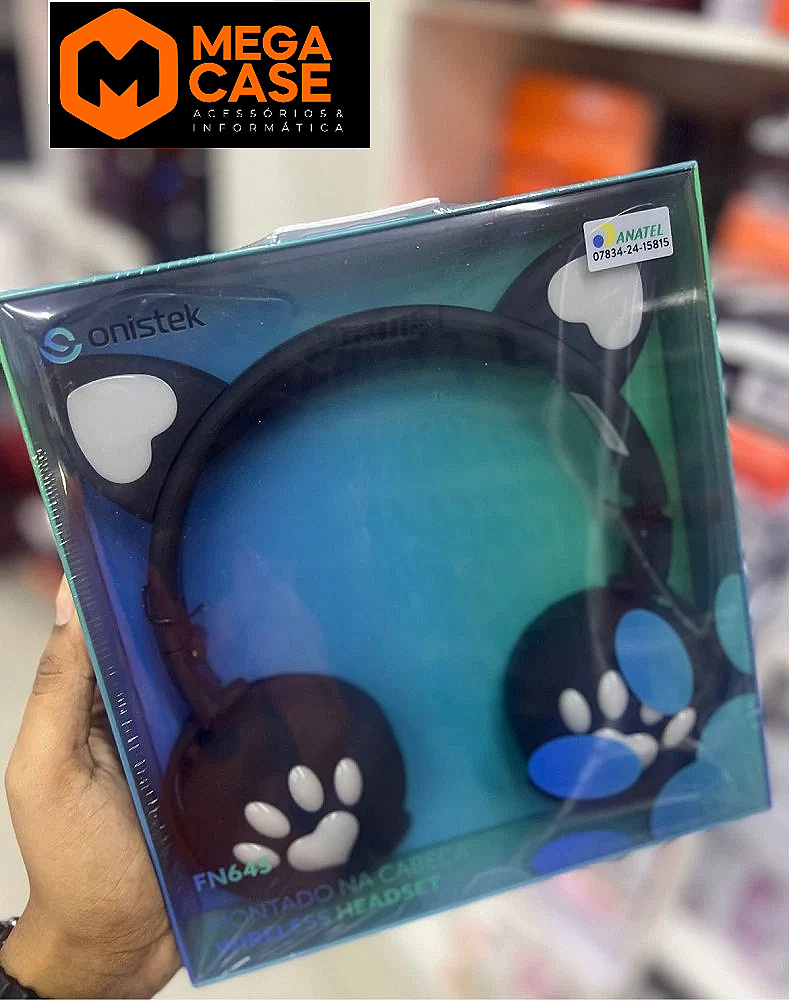 Headphone Onistek FN64S orelhas de gato