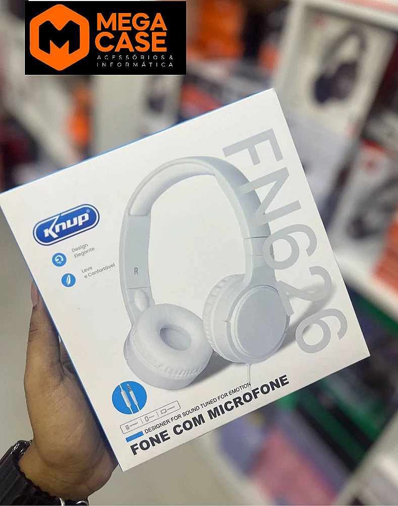 Fone com microfone Knup FN626