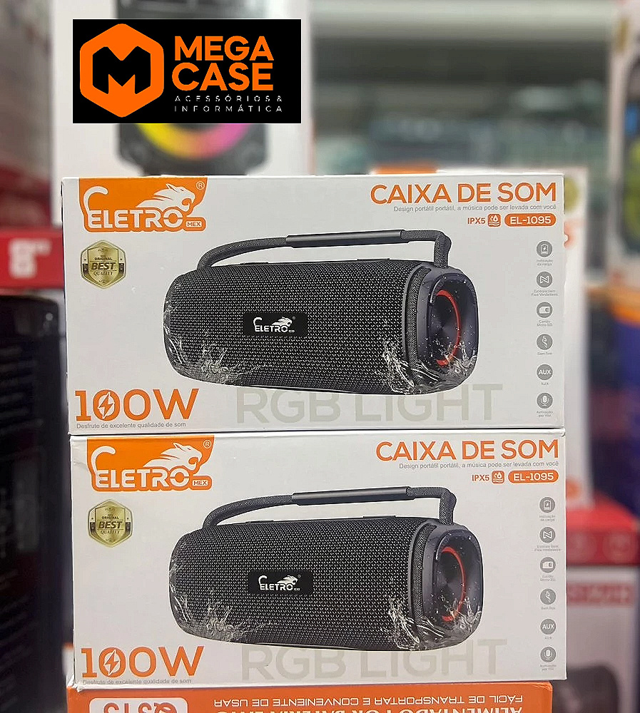 Caixa de som Eletro EL-1095 100W RGB Light