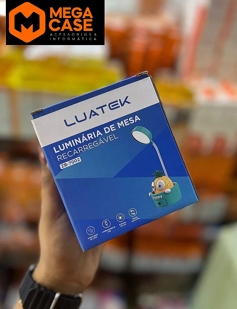 Luminária de Mesa Recarregável Luatek ZB-7002