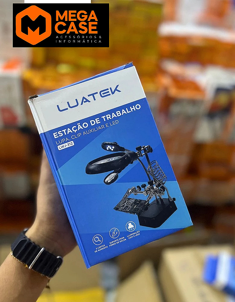 Estação de Trabalho com Lupa LED Luatek LWJ-312