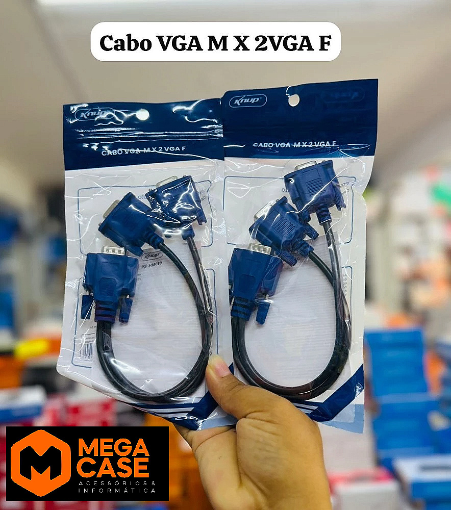 Cabo VGA M x 2 VGA F Knup KP-HM030