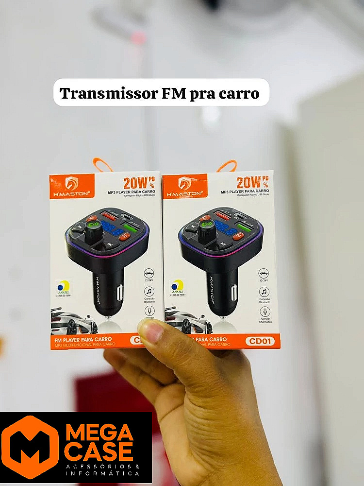Transmissor FM Veicular H'maston CD01 20W