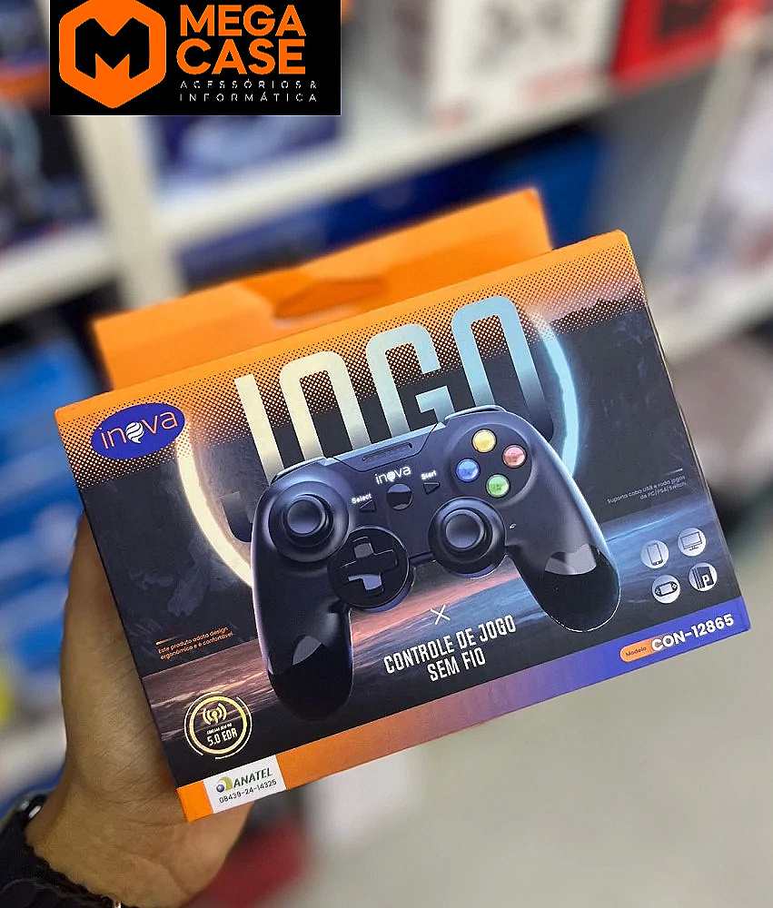 Controle de Jogo Sem Fio INOVA CON-12865