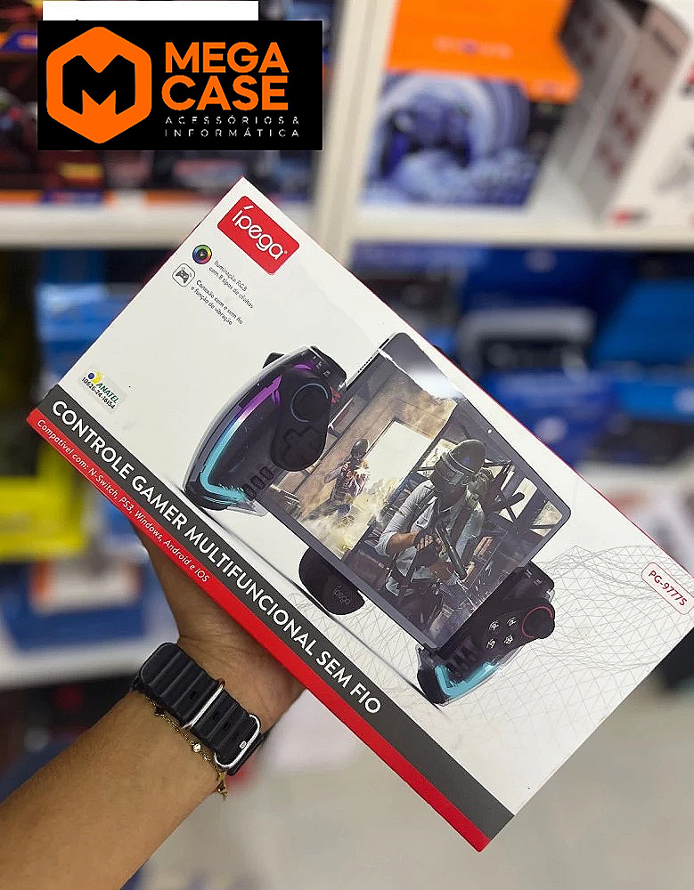 Controle Gamer Multifuncional Sem Fio PG-777S
