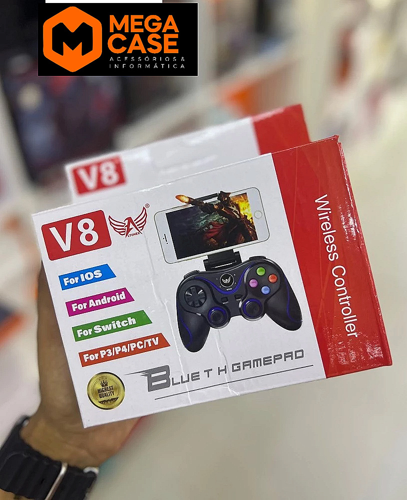 Controle Wireless Gamepad V8