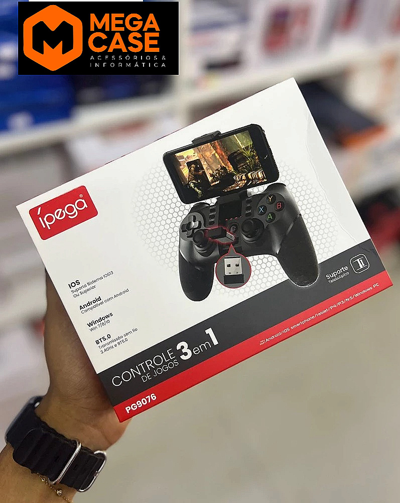 Controle de Jogos 3 em 1 Ipega PG9076