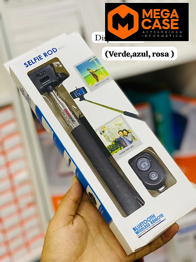 Bastão de Selfie com Controle Bluetooth