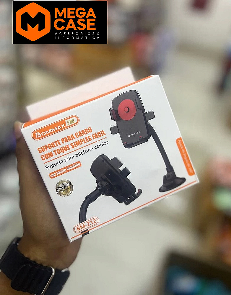 Suporte Veicular Bommax Pro BM-Z12 com Toque Simples
