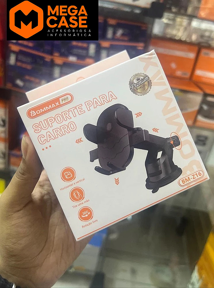 Suporte Veicular Bommax Pro BM-Z16 com Rotação 360°