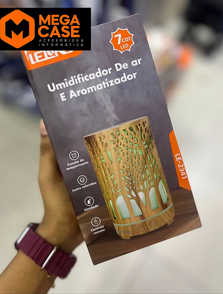 Umidificador Lelong LED 7 Cores LE-2341