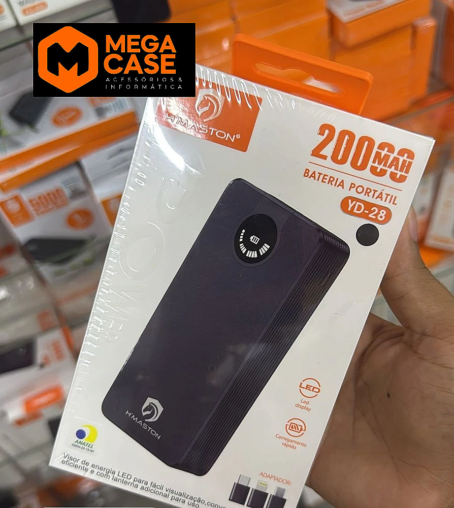Carregador portátil Power Bank H'maston 20000mAh YD-28