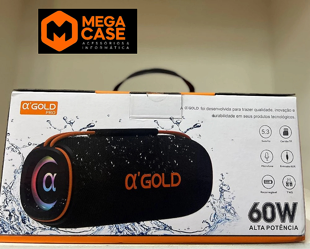Caixa de som α'GOLD Pro SM-30 40W com microfone