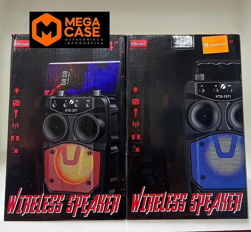 Caixa de som KTS-1371 com suporte para celular - 4