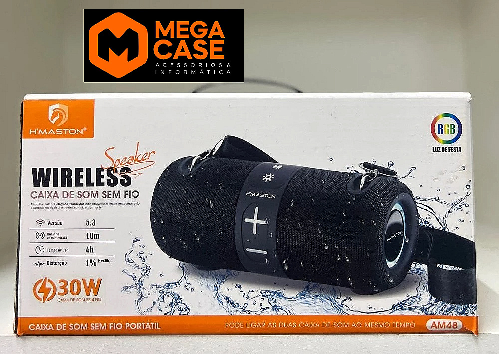 Caixa de som H'maston AM48 Bluetooth 30W
