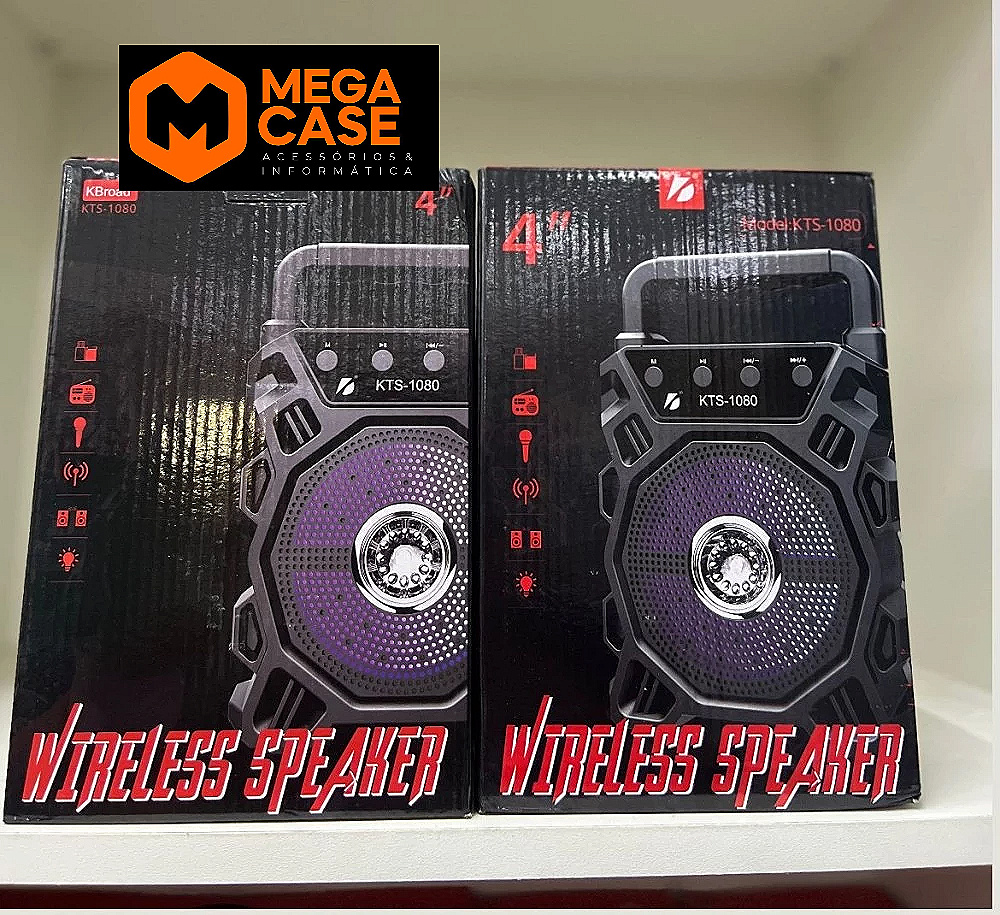 Caixa de Som KTS-1080 4'' Wireless Speaker