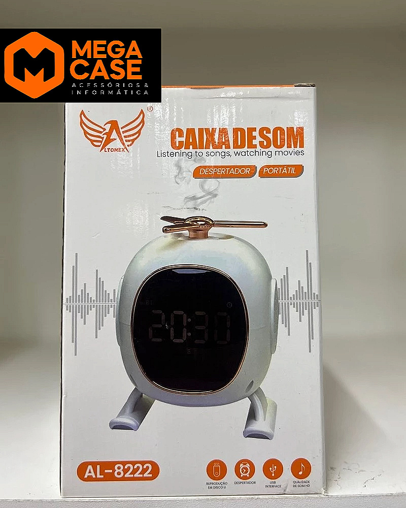 Caixa de Som Altomex AL-8222 com Despertador 110,00 ID17