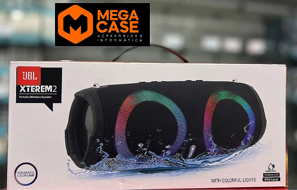 Caixa de Som JBL XTEREM2 com Luz RGB