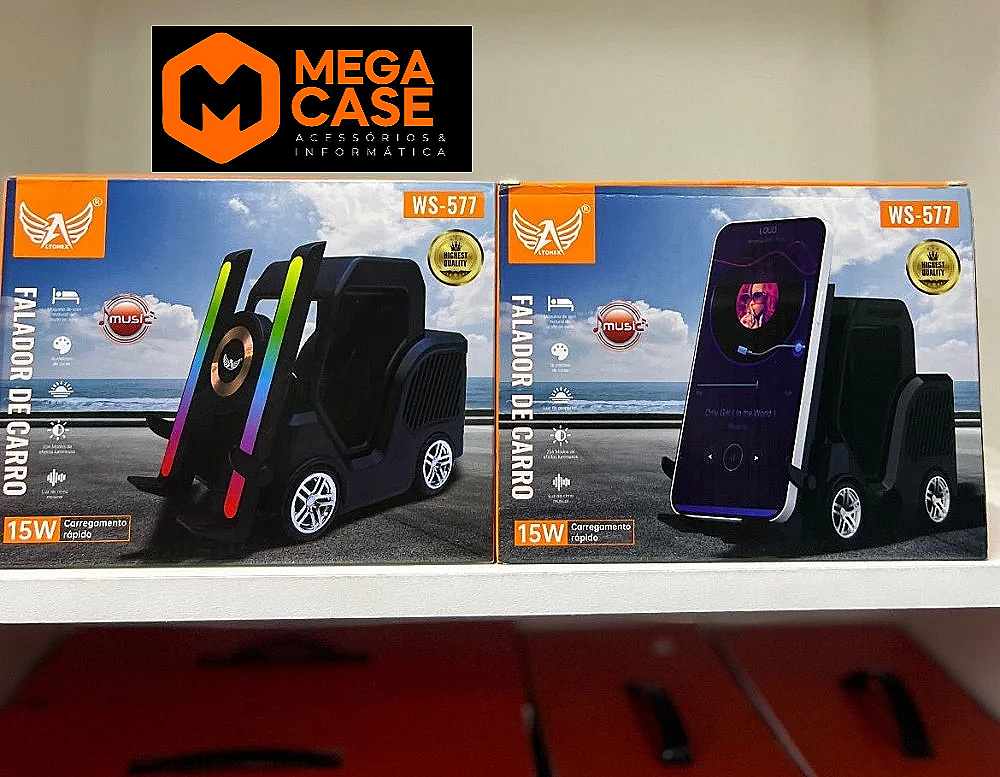 Caixa de som carro WS-577 15W com carregamento rápido