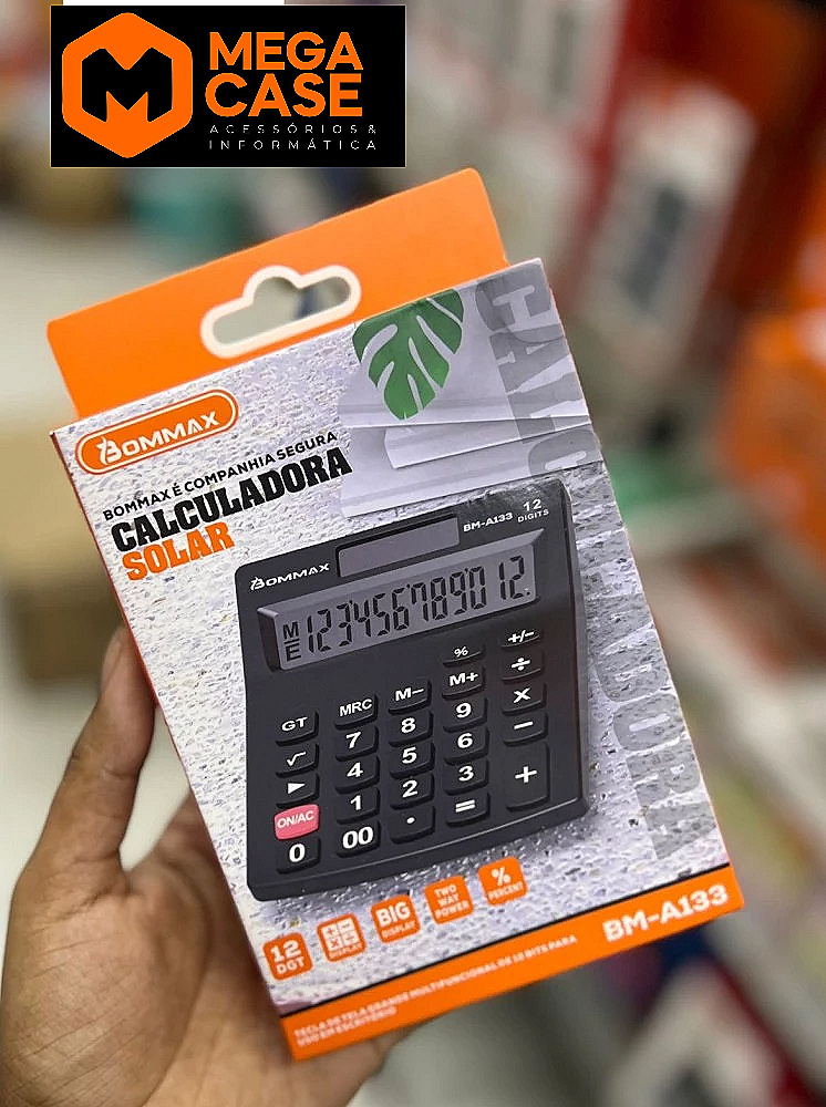 Calculadora Solar Bommax BM-A133 12 Dígitos
