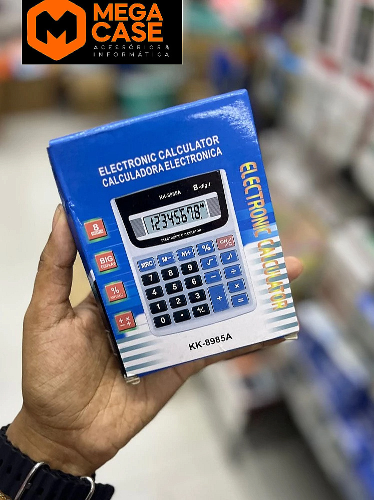 Calculadora KK-8985A 8 Dígitos Display Grande