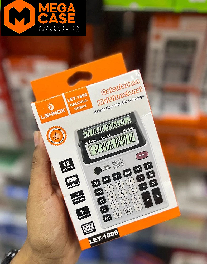 Calculadora Multifuncional LEY-1898 12 Dígitos