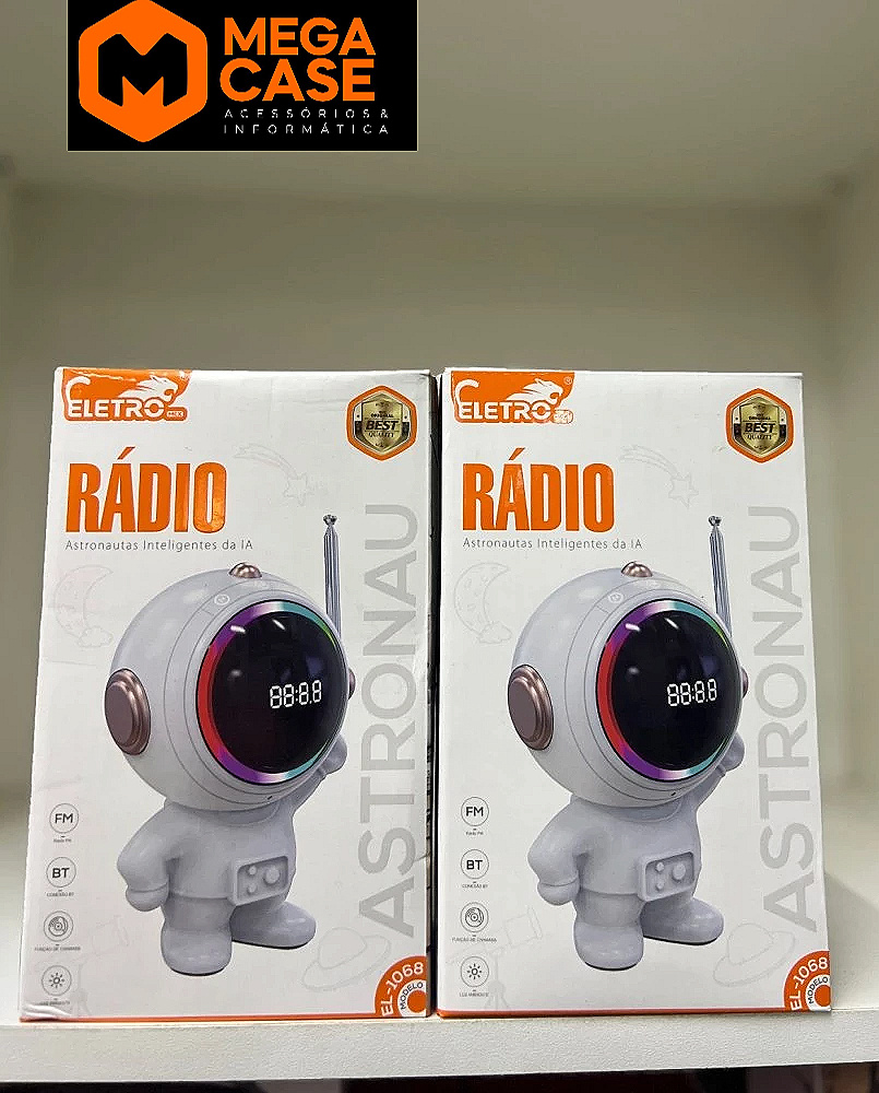 Rádio portátil astronauta Eletro CE EL-1068 com Bluetooth