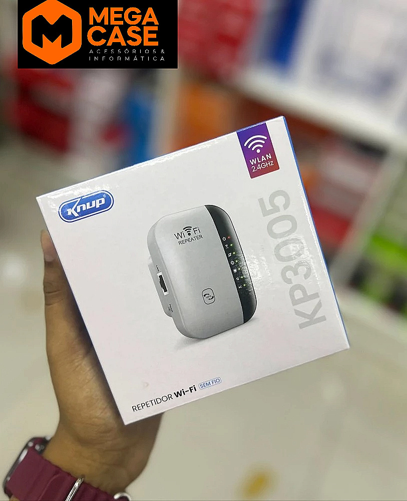 Repetidor de Wi-Fi Sem Fio Knup KP3005 2.4GHz ID80