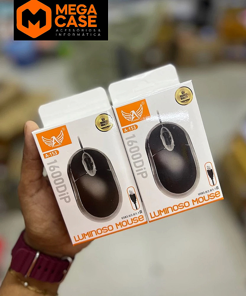 Mouse com Fio Luminoso A-153 1600DPI ID73