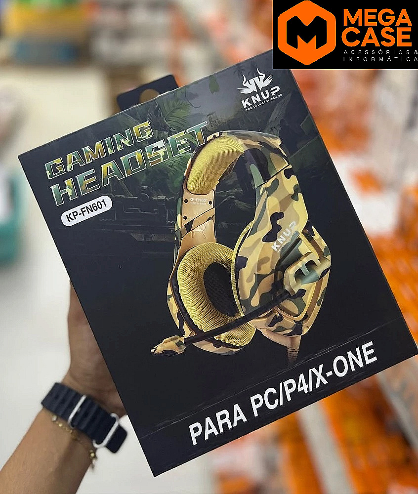 Headset Gamer Knup KP-FN601 Camuflado