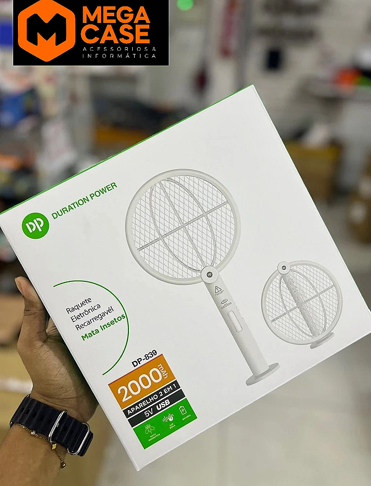 Raquete Elétrica Mata Insetos Duration Power DP-839