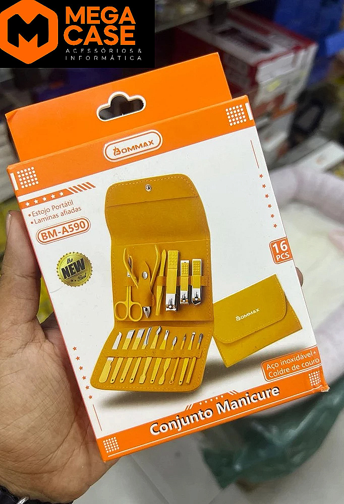 Conjunto Manicure 16 Peças Bommax BM-A590